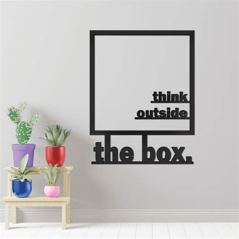 think outside the box metal wall art|think outside the box exercise.